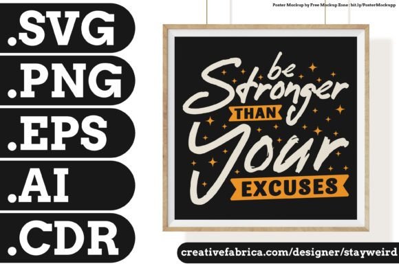 BE STRONGER Graphic Design Asset for Print Templates