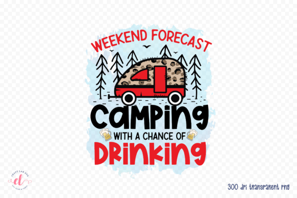 Camping Sublimation Design PNG for Crafts and Graphics