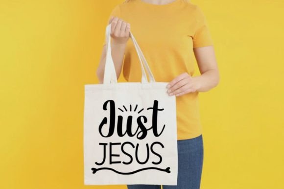 Just Jesus_Bible Quote Svg Vector Graphics for Print Templates