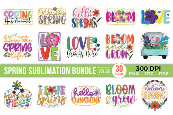 Spring Sublimation Bundle Vol.2 for Crafts and Graphics